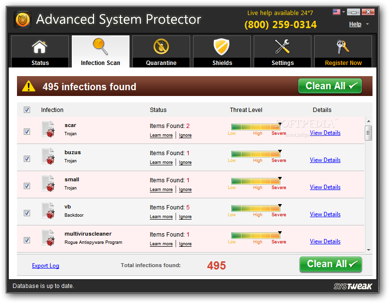 eliminare advanced-system-protector