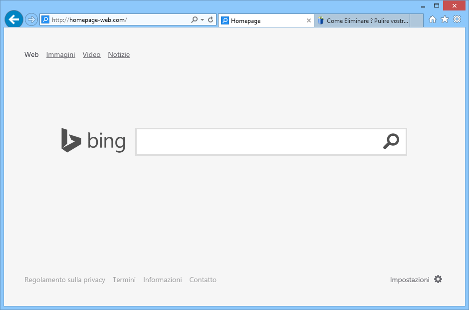 eliminare homepage-web-com